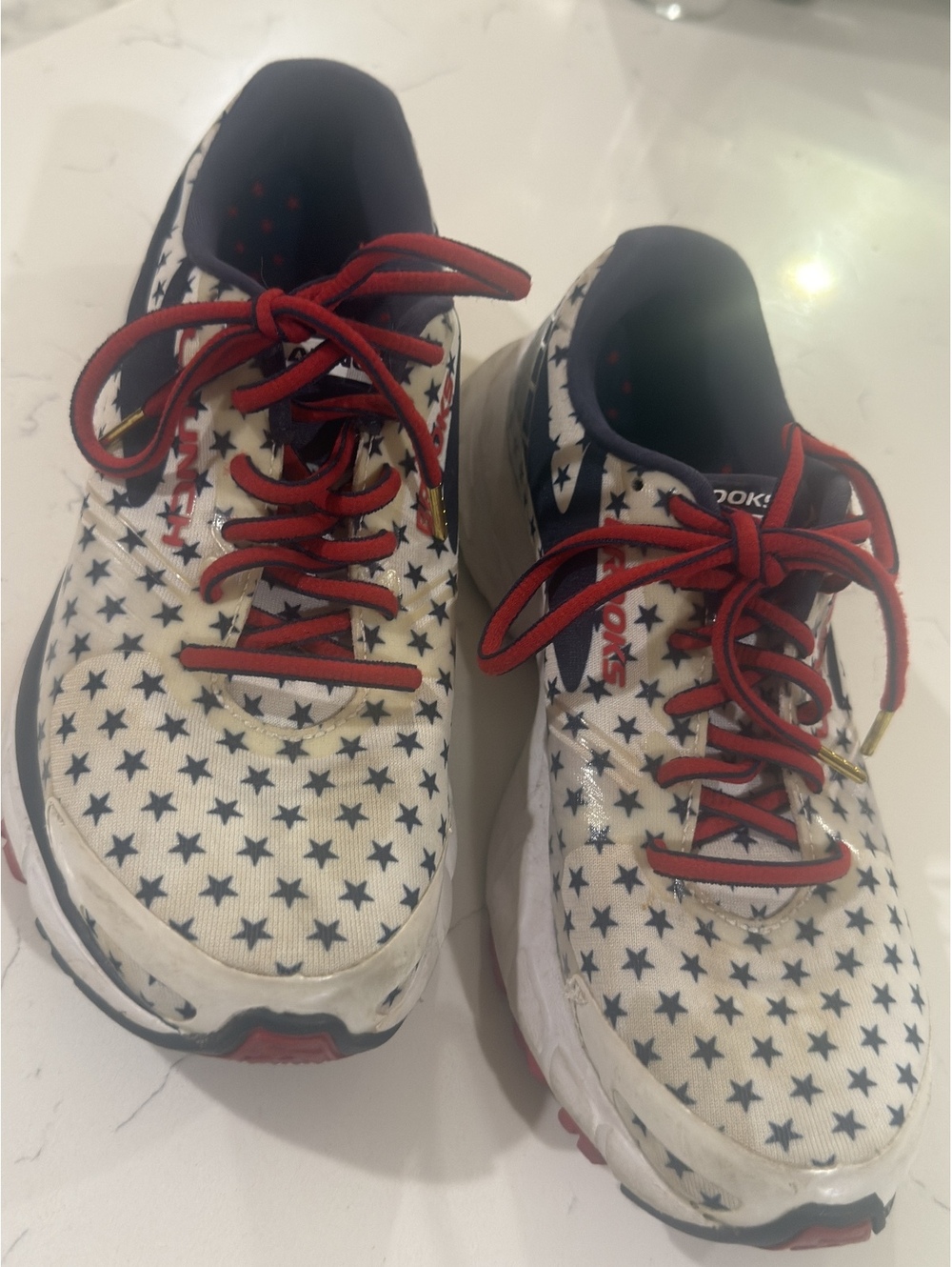 Brooks Launch 3 Women’s Running Shoes Size 7 Red White Blue Star Print